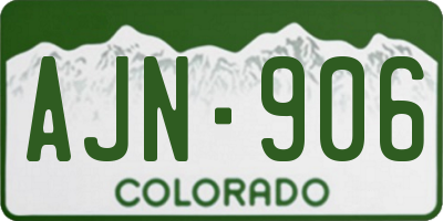 CO license plate AJN906