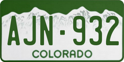 CO license plate AJN932