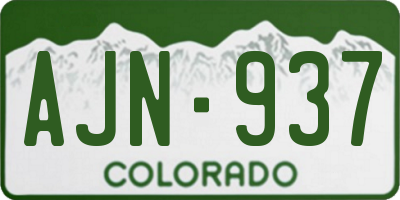 CO license plate AJN937