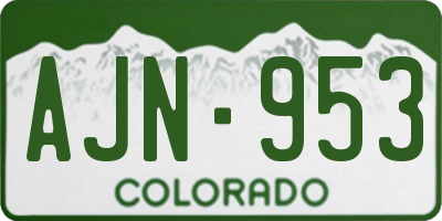 CO license plate AJN953