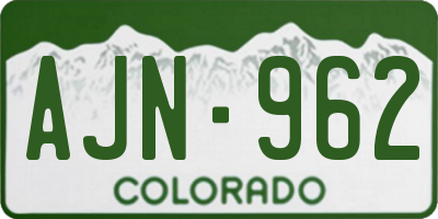 CO license plate AJN962