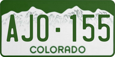 CO license plate AJO155