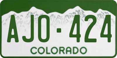CO license plate AJO424