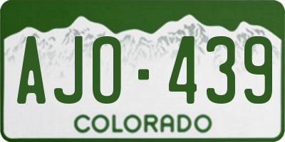 CO license plate AJO439