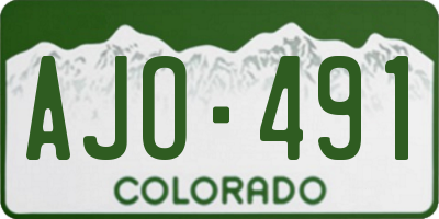 CO license plate AJO491