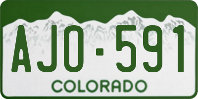 CO license plate AJO591