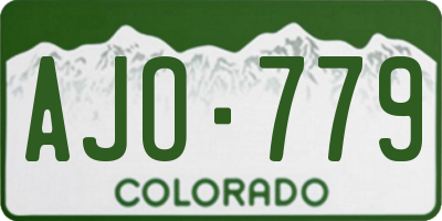 CO license plate AJO779
