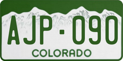 CO license plate AJP090