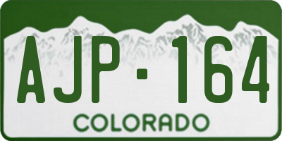 CO license plate AJP164