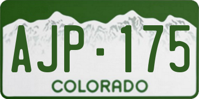 CO license plate AJP175