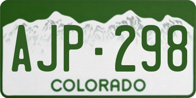 CO license plate AJP298