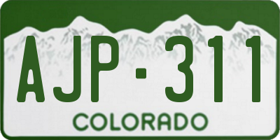 CO license plate AJP311