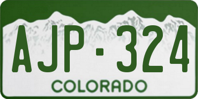 CO license plate AJP324