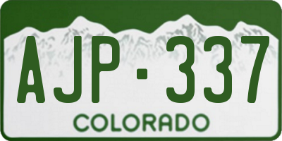 CO license plate AJP337