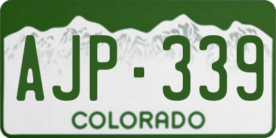 CO license plate AJP339