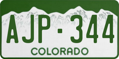CO license plate AJP344