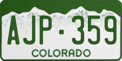 CO license plate AJP359