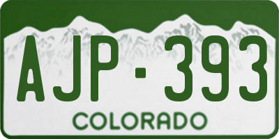 CO license plate AJP393