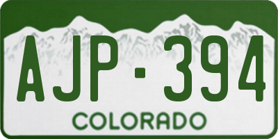 CO license plate AJP394