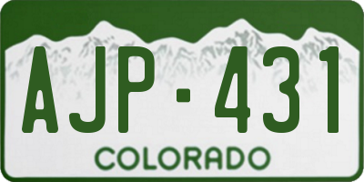 CO license plate AJP431
