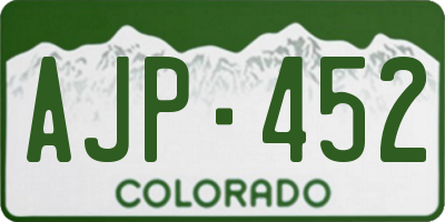 CO license plate AJP452