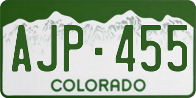 CO license plate AJP455