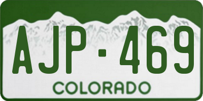 CO license plate AJP469