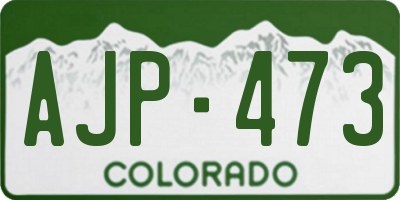 CO license plate AJP473