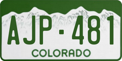 CO license plate AJP481