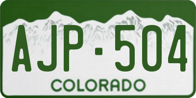 CO license plate AJP504