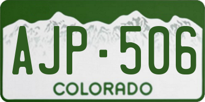 CO license plate AJP506
