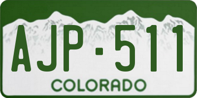 CO license plate AJP511