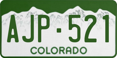 CO license plate AJP521