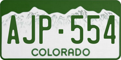CO license plate AJP554