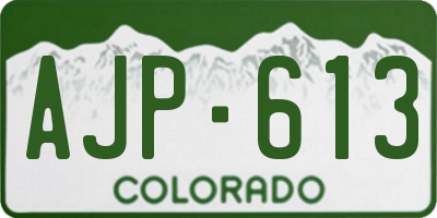 CO license plate AJP613