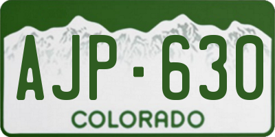 CO license plate AJP630