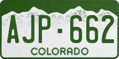 CO license plate AJP662