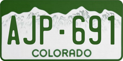 CO license plate AJP691
