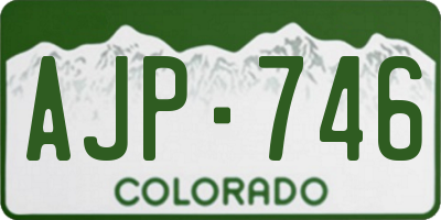 CO license plate AJP746