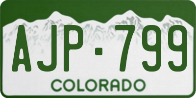 CO license plate AJP799