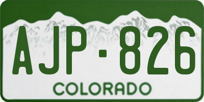 CO license plate AJP826
