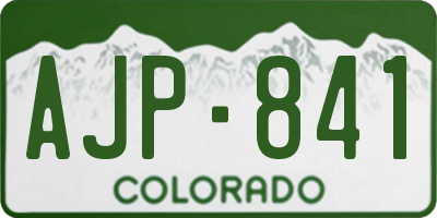 CO license plate AJP841