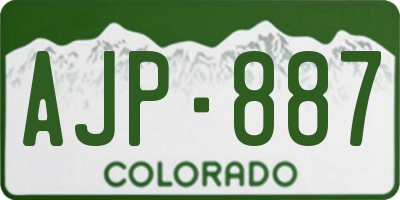 CO license plate AJP887