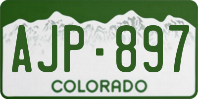 CO license plate AJP897