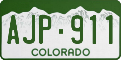 CO license plate AJP911