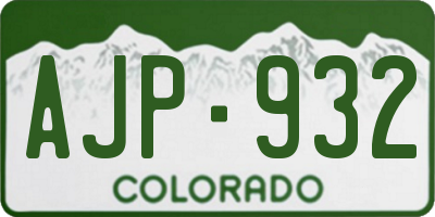CO license plate AJP932