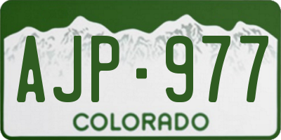 CO license plate AJP977