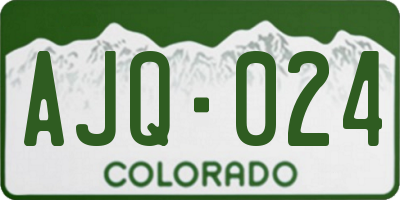 CO license plate AJQ024