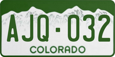 CO license plate AJQ032
