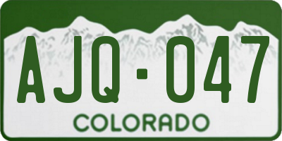 CO license plate AJQ047